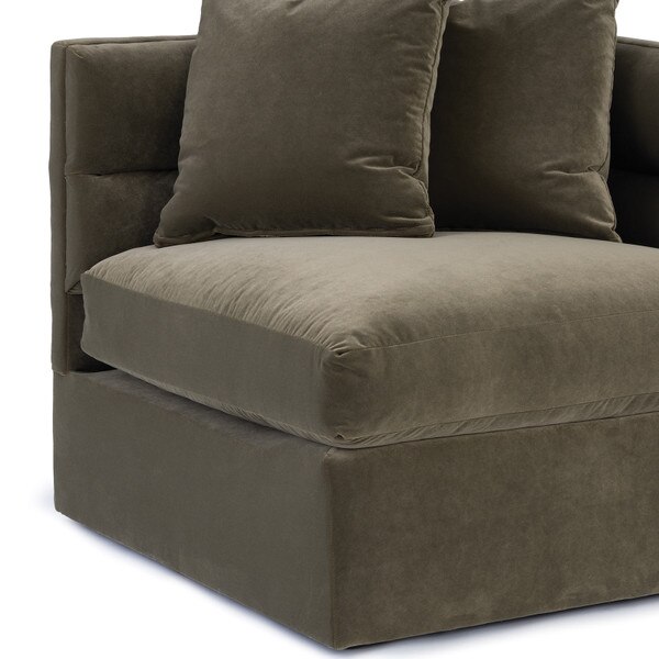 Elise Sectional Right Arm Piece (Olive) Macro 3